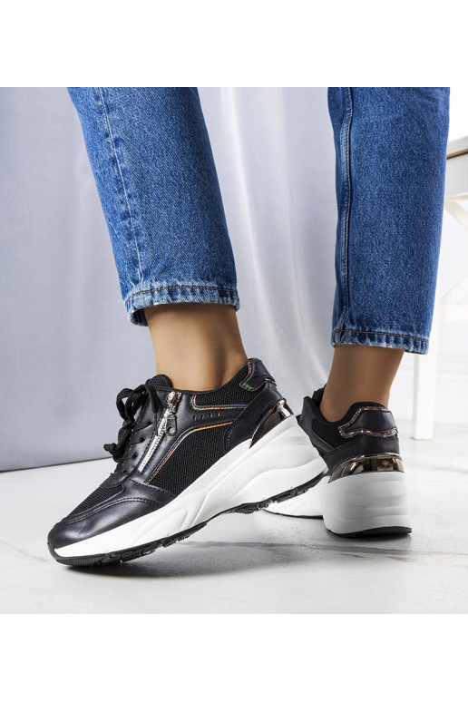 Sneakers con zeppa nere Stacey