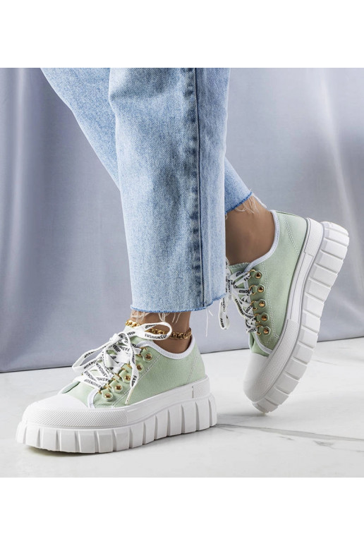 Sneakers con plateau Toni verdi