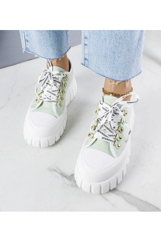 Sneakers con plateau Toni verdi