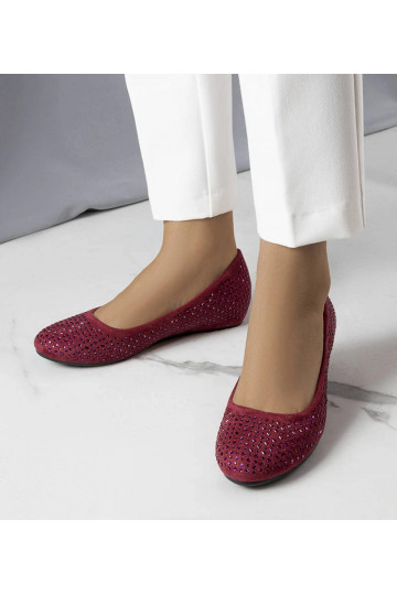 Ballerine bordeaux con zeppa rivestita Julie 2