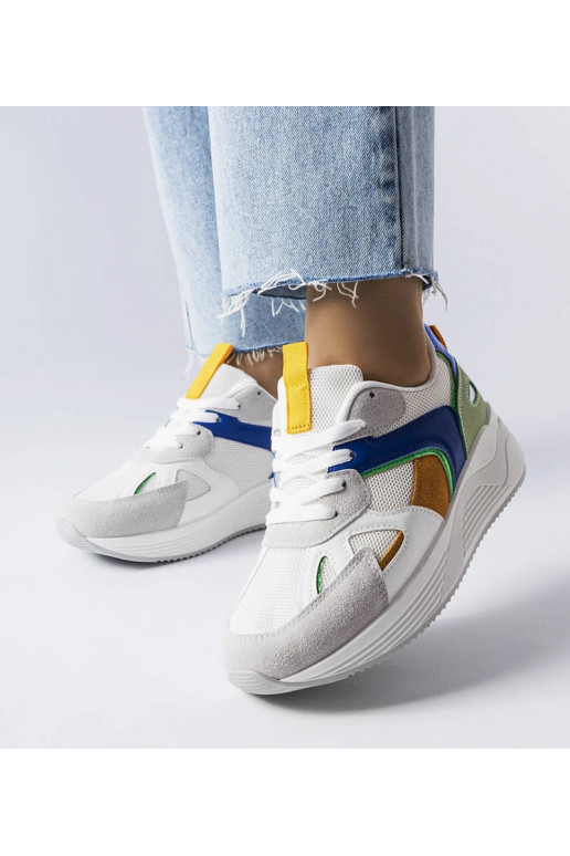 Sneakers Riel bianche in materiale misto