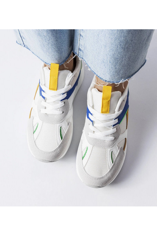 Sneakers Riel bianche in materiale misto