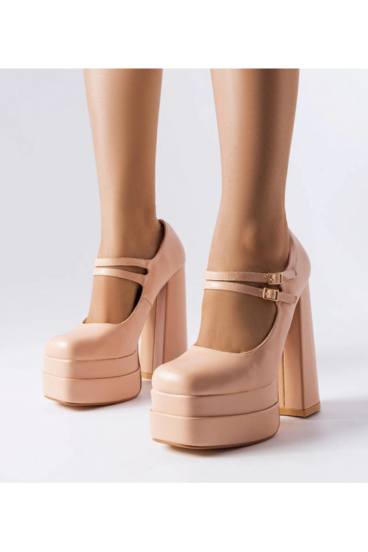 Décolleté beige con tacco alto Chouinard