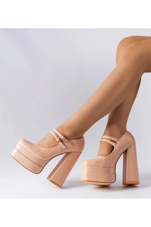 Décolleté beige con tacco alto Chouinard