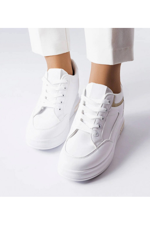 Sneakers bianche con inserti glitter...