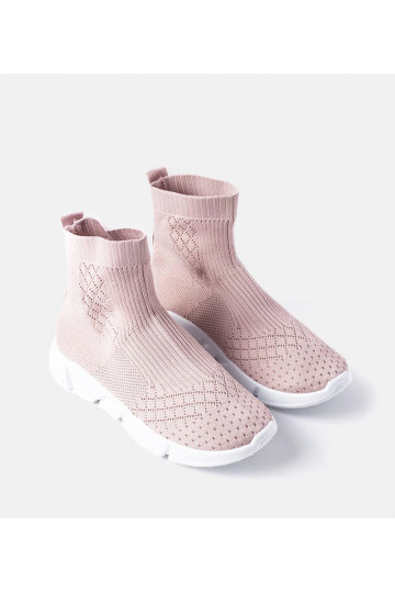 Sneakers con calzino rosa... 2
