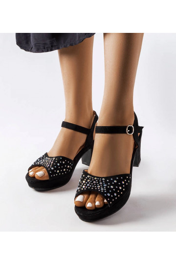 Sandali con tacco Beltane neri 2