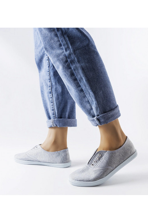 Sneakers slip-on in tessuto grigio Vilma