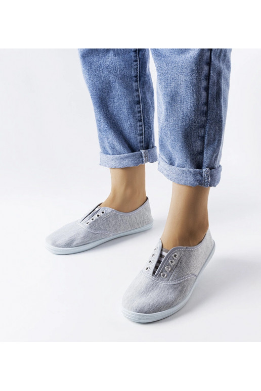 Sneakers slip-on in tessuto grigio Vilma