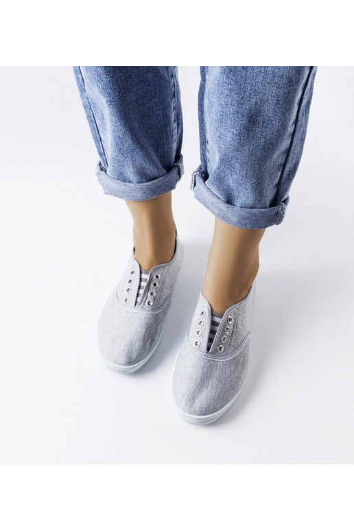 Sneakers slip-on in tessuto grigio Vilma