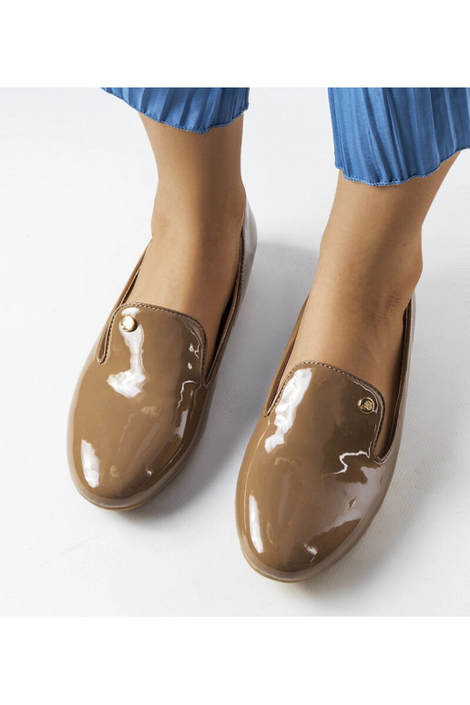 Scarpe Lang in vernice marrone