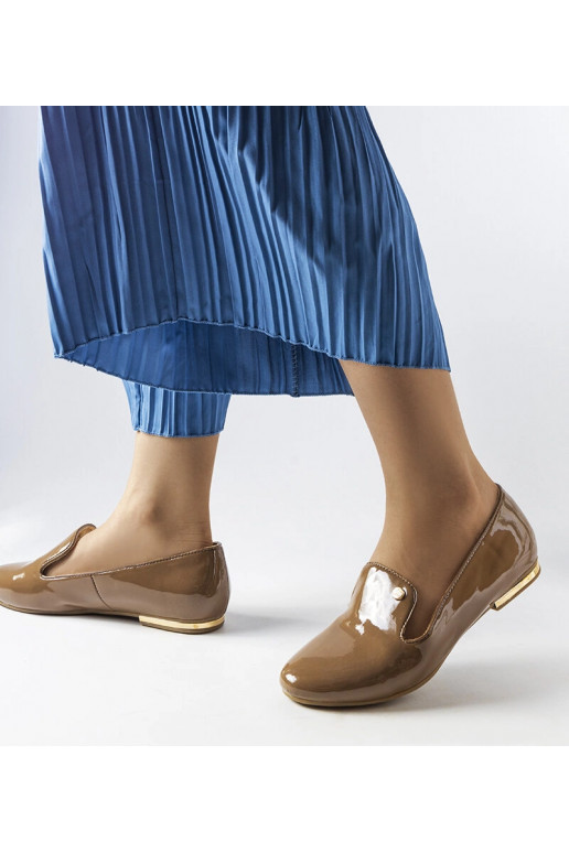 Scarpe Lang in vernice marrone