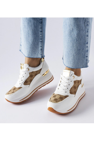 Sneakers con zeppa bianche...