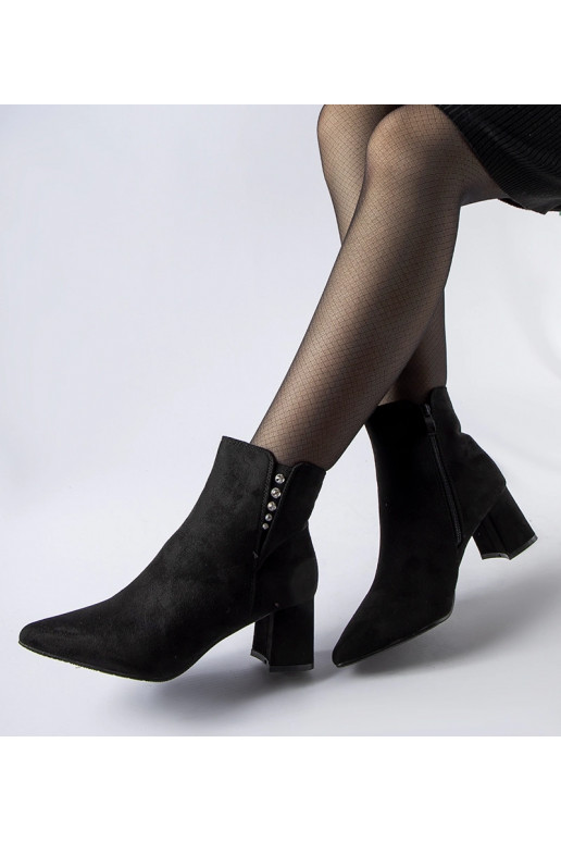 Stivaletti in eco-suede nero con...