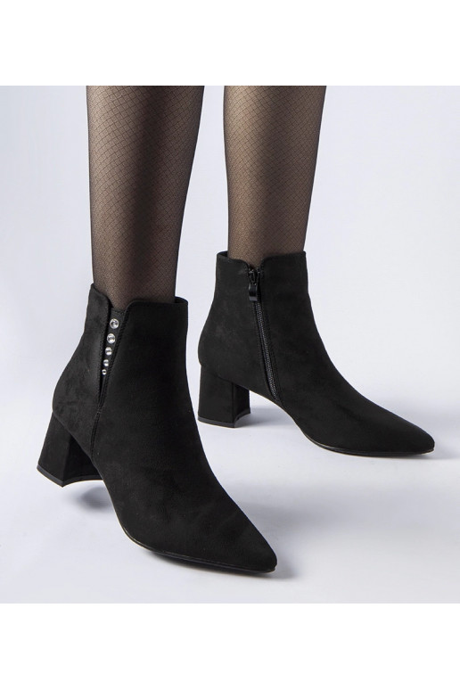 Stivaletti in eco-suede nero con...