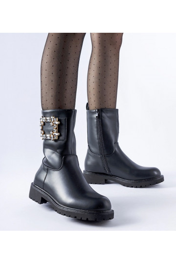 Stivaletti neri decorati...