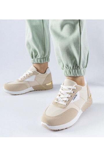 Sneakers in tessuto beige... 2
