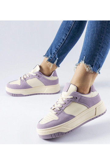 Sneakers con plateau viola...