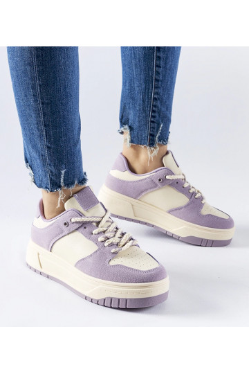 Sneakers con plateau viola... 2