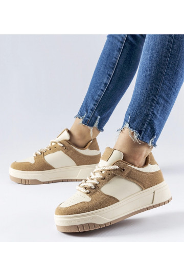 Sneakers con plateau Beige... 2
