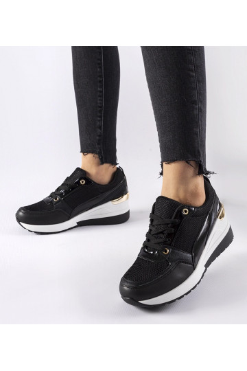 Sneakers con zeppa Gauvin nere