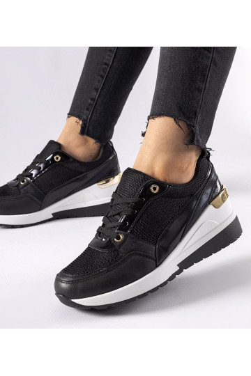 Sneakers con zeppa Gauvin nere 2