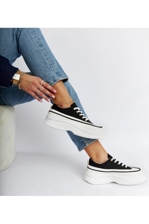 Sneakers con plateau Plesio nere