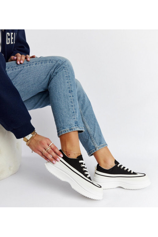 Sneakers con plateau Plesio nere
