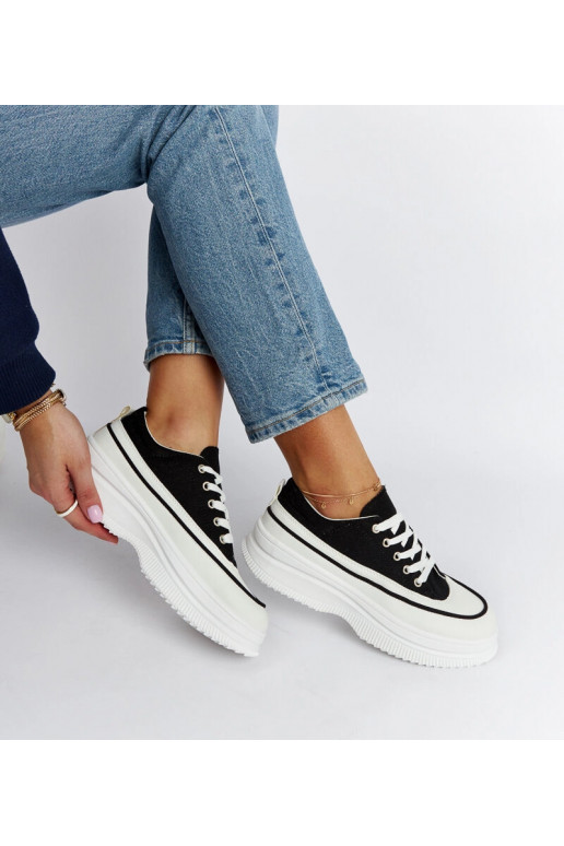 Sneakers con plateau Plesio nere