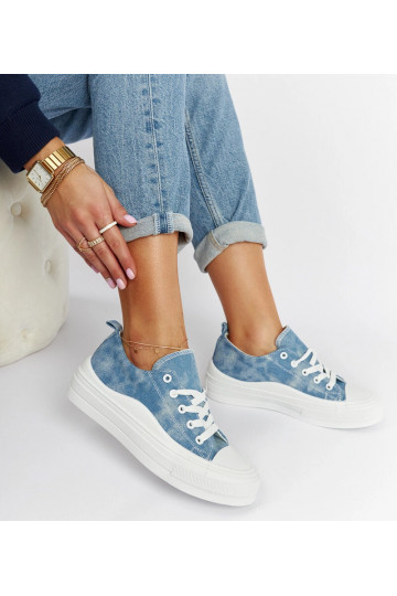 Sneakers con plateau Blais blu