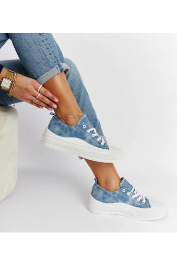 Sneakers con plateau Blais blu 2