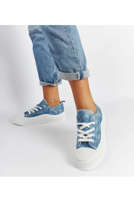 Sneakers con plateau Blais blu