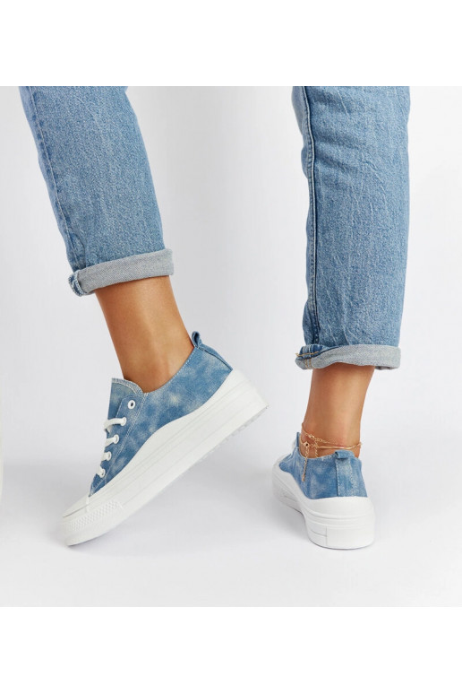 Sneakers con plateau Blais blu