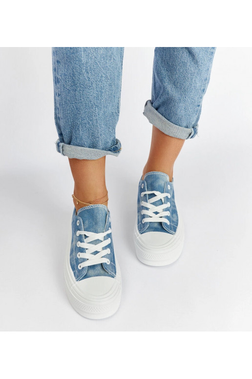 Sneakers con plateau Blais blu