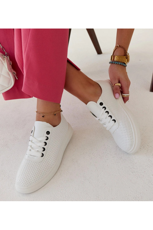 Sneakers in ecopelle bianca Sandrine
