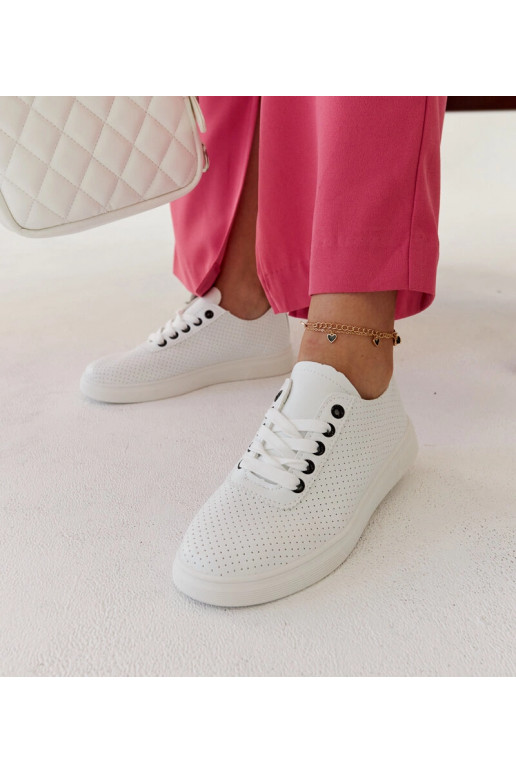 Sneakers in ecopelle bianca Sandrine