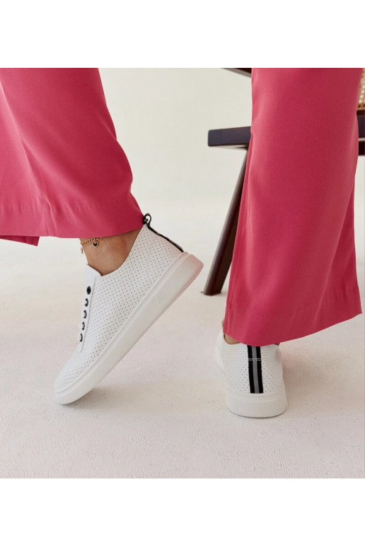 Sneakers in ecopelle bianca Sandrine