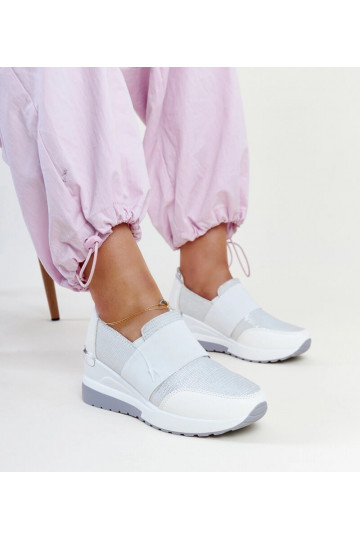 Sneakers con zeppa bianche...