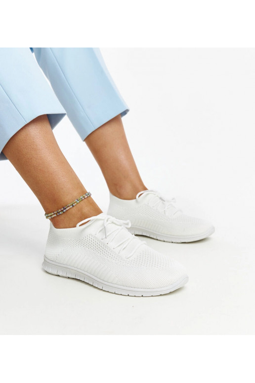Sneakers Zahira in tessuto bianco