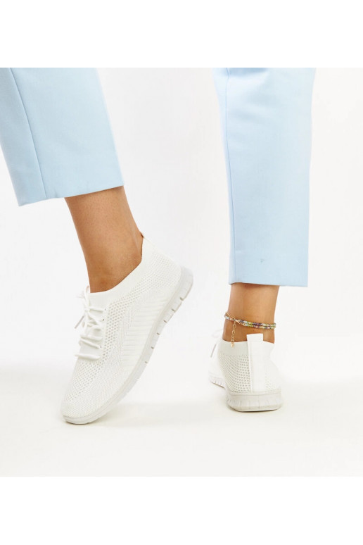 Sneakers Zahira in tessuto bianco