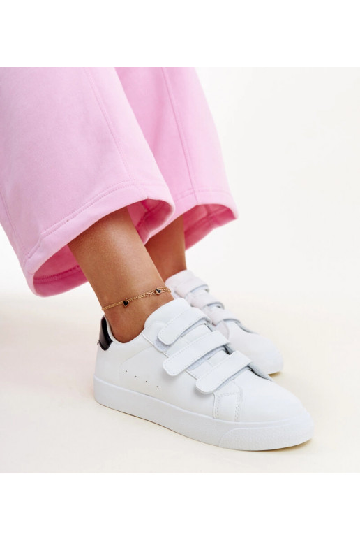 Sneakers Samala in velcro nere e bianche