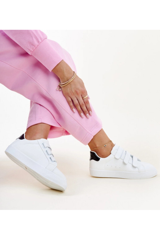 Sneakers Samala in velcro nere e bianche