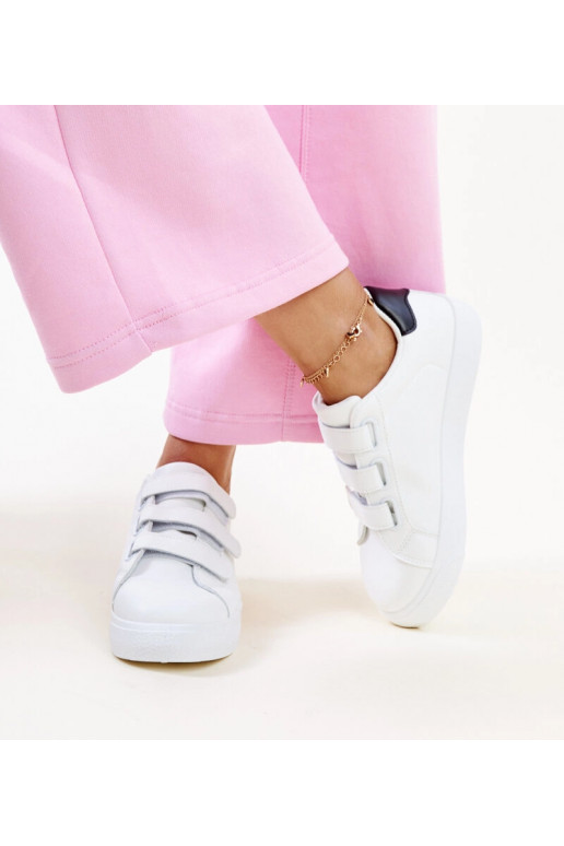 Sneakers Samala in velcro nere e bianche