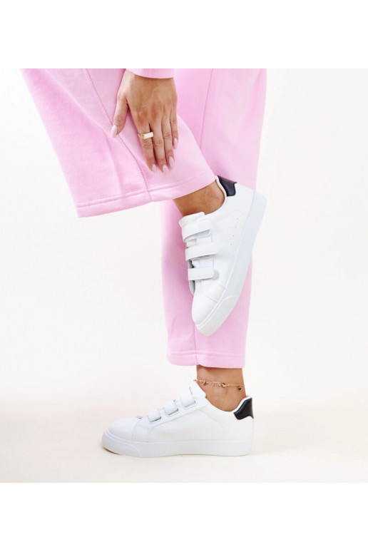 Sneakers Samala in velcro nere e bianche