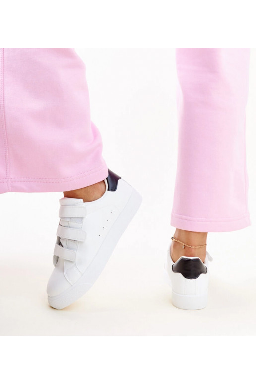 Sneakers Samala in velcro nere e bianche