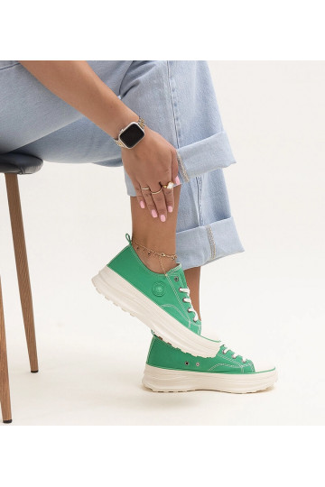 Sneakers verdi con suola... 2