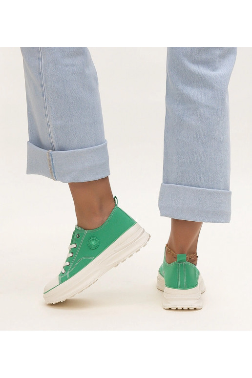 Sneakers verdi con suola spessa Big...