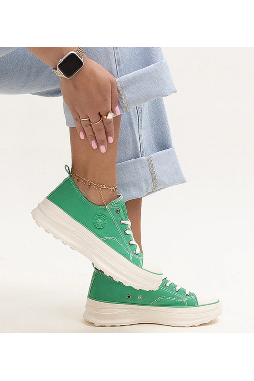 Sneakers verdi con suola spessa Big...