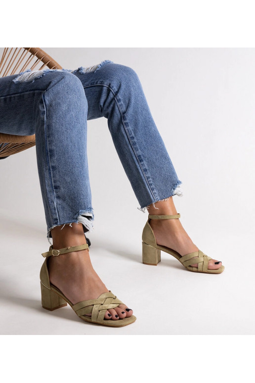 Sandali con tacco alto Wajda verdi