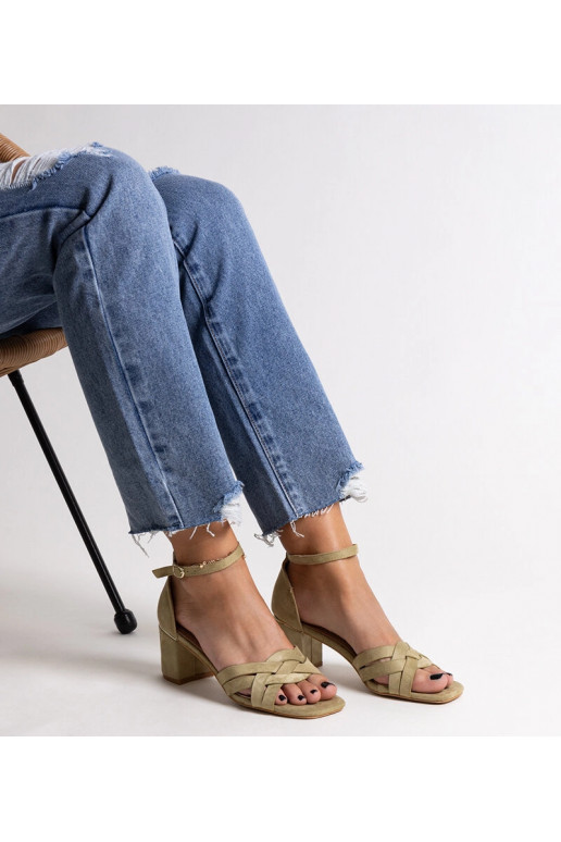 Sandali con tacco alto Wajda verdi